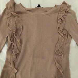 Light Pink Ruffle Sweater